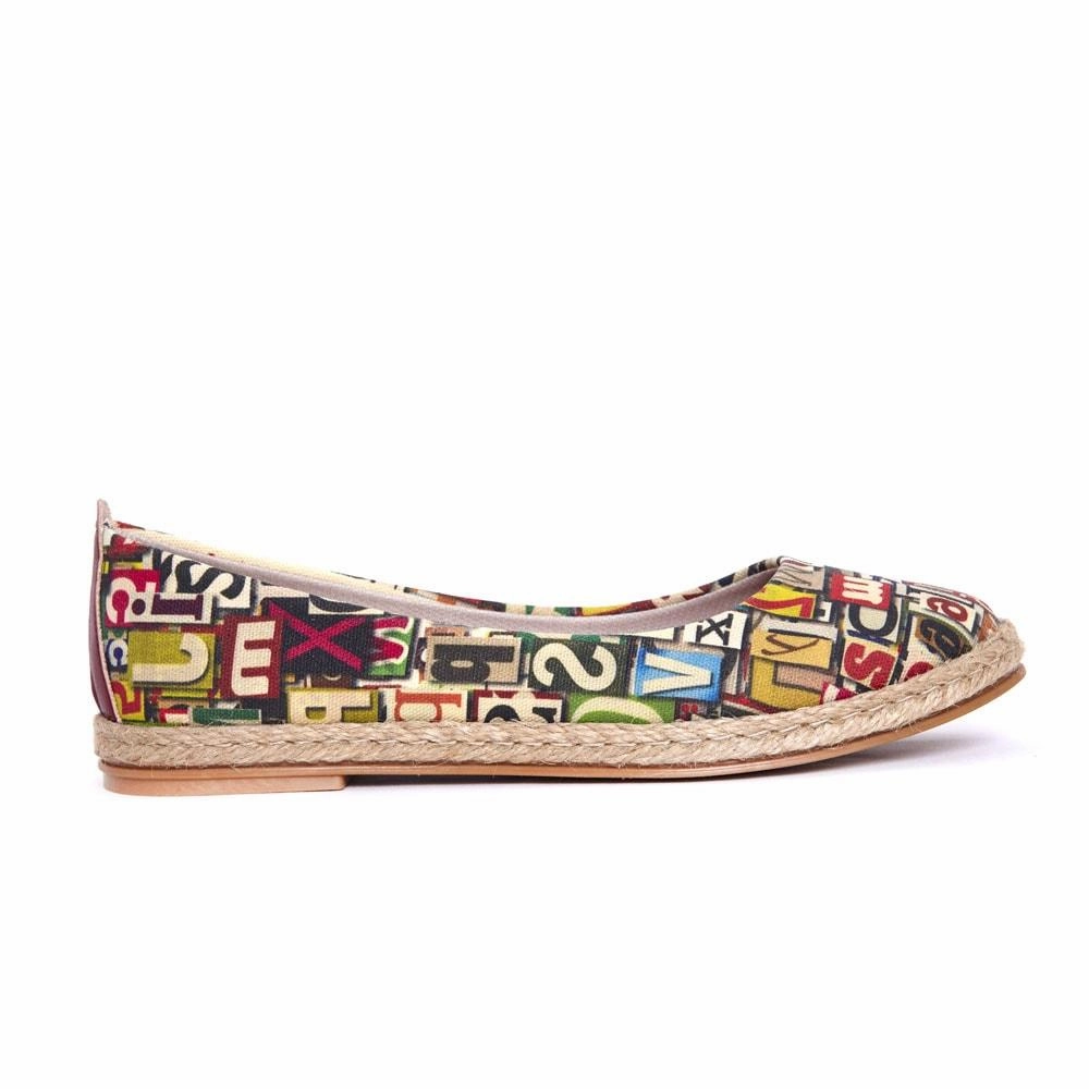 Numbers and Letters Ballerinas Shoes FBR1205 Closet Core