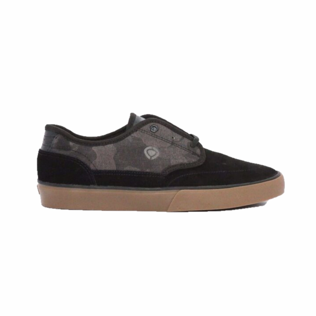 CIRCA 100055-BKCG ESSENTIAL MN'S (Medium) Black/Camo/Gum Canvas Skate Shoes Adaptive Fit