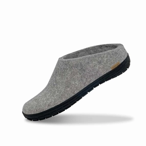 Flexible Cushion for adults Slip-on with natural rubber sole - black - Grey