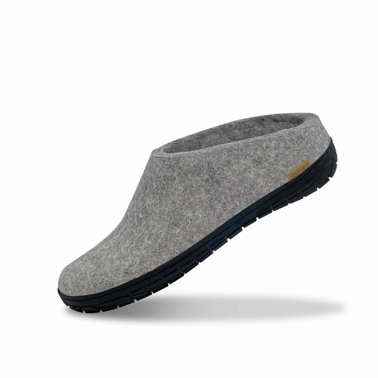 Flexible Cushion for adults Slip-on with natural rubber sole - black - Grey