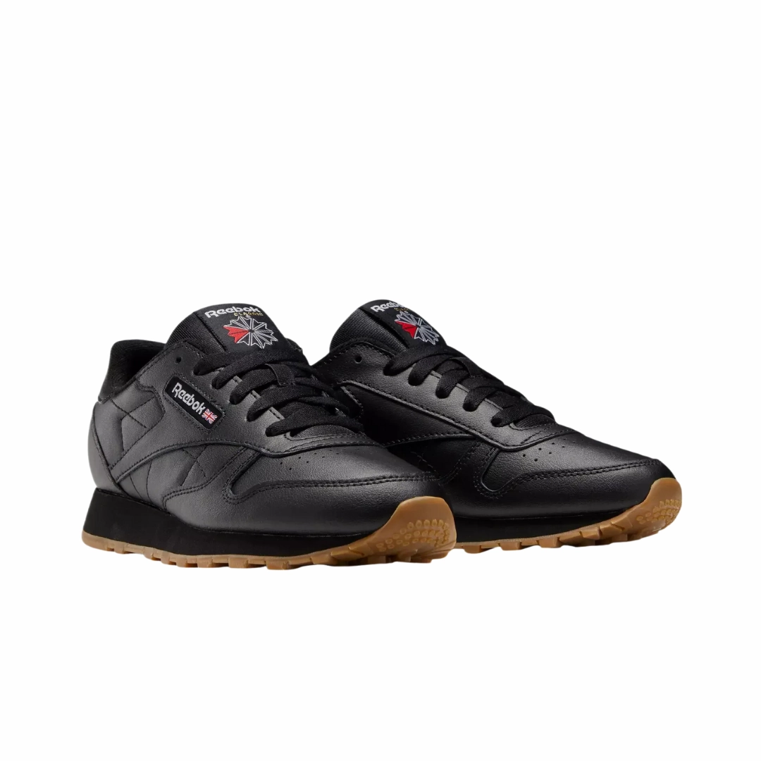Dodge Hike Stretch Step REEBOK 100010469 (GZ6093) CL LTHR Jr's (Medium) Black/Black Leather Lifestyle Shoes