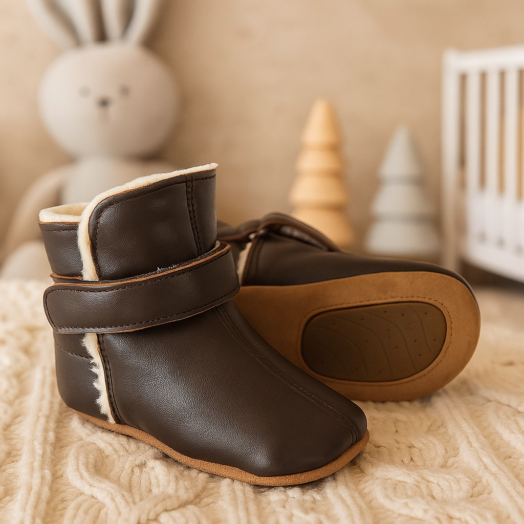 Adidas Fancy Shoes SKEANIE UGG Baby & Toddler First/Pre Walker Boots, Chocolate,  Gorgeous Soft Genuine Leather Fluffy Lined Boots - Perfect to Keep Little Feet Warm, Podiatry Approved