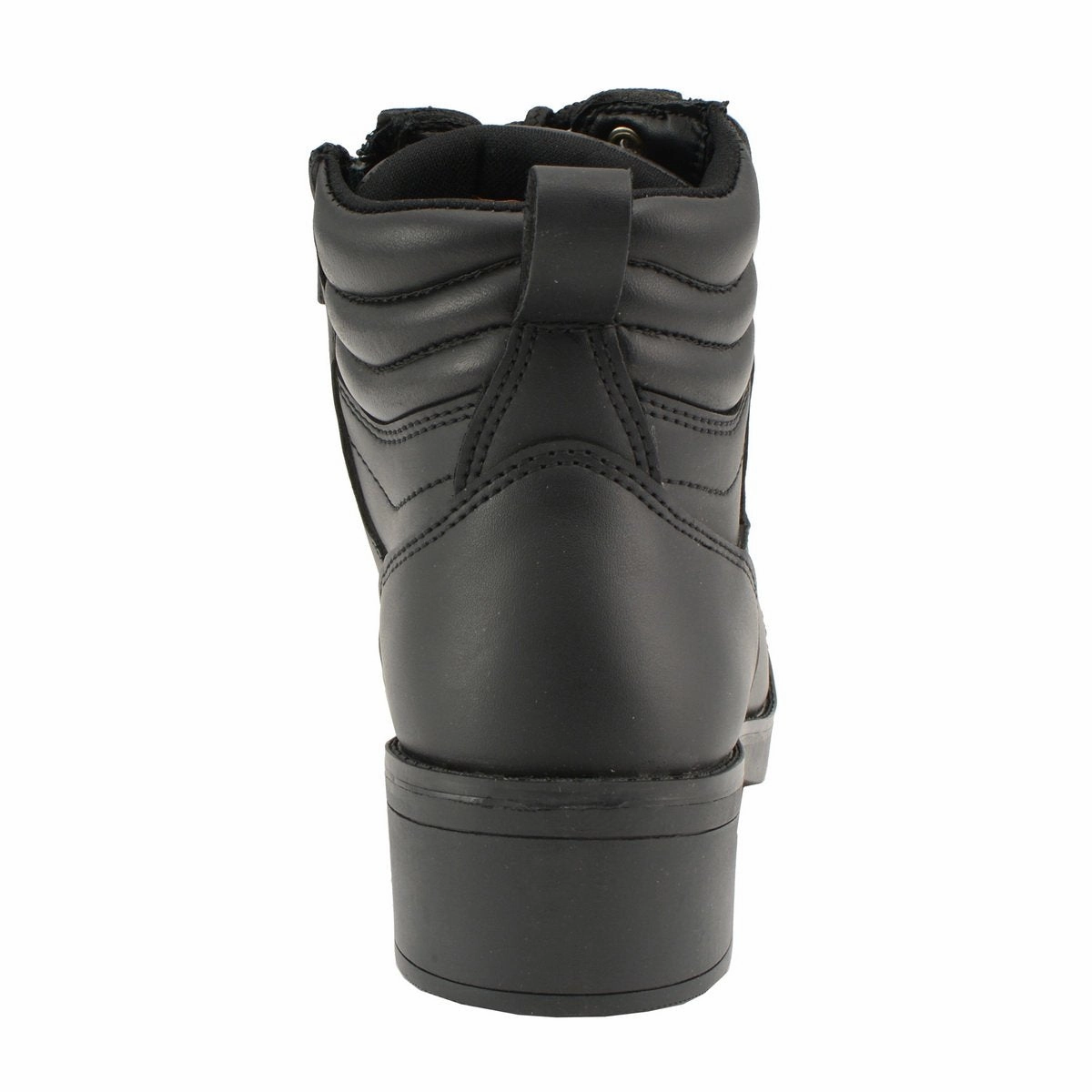 Boots Riding Horse Milwaukee Leather MBK9275 Boys Black Lace-Up Boots with Side Zipper Entry