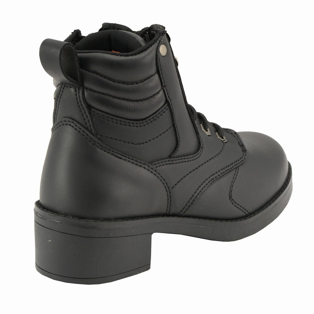 Most Comfortable Cowboy Boots Milwaukee Leather MBK9275 Boys Black Lace-Up Boots with Side Zipper Entry