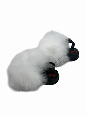 Toddler faux fur slides white The Slippers Documentary