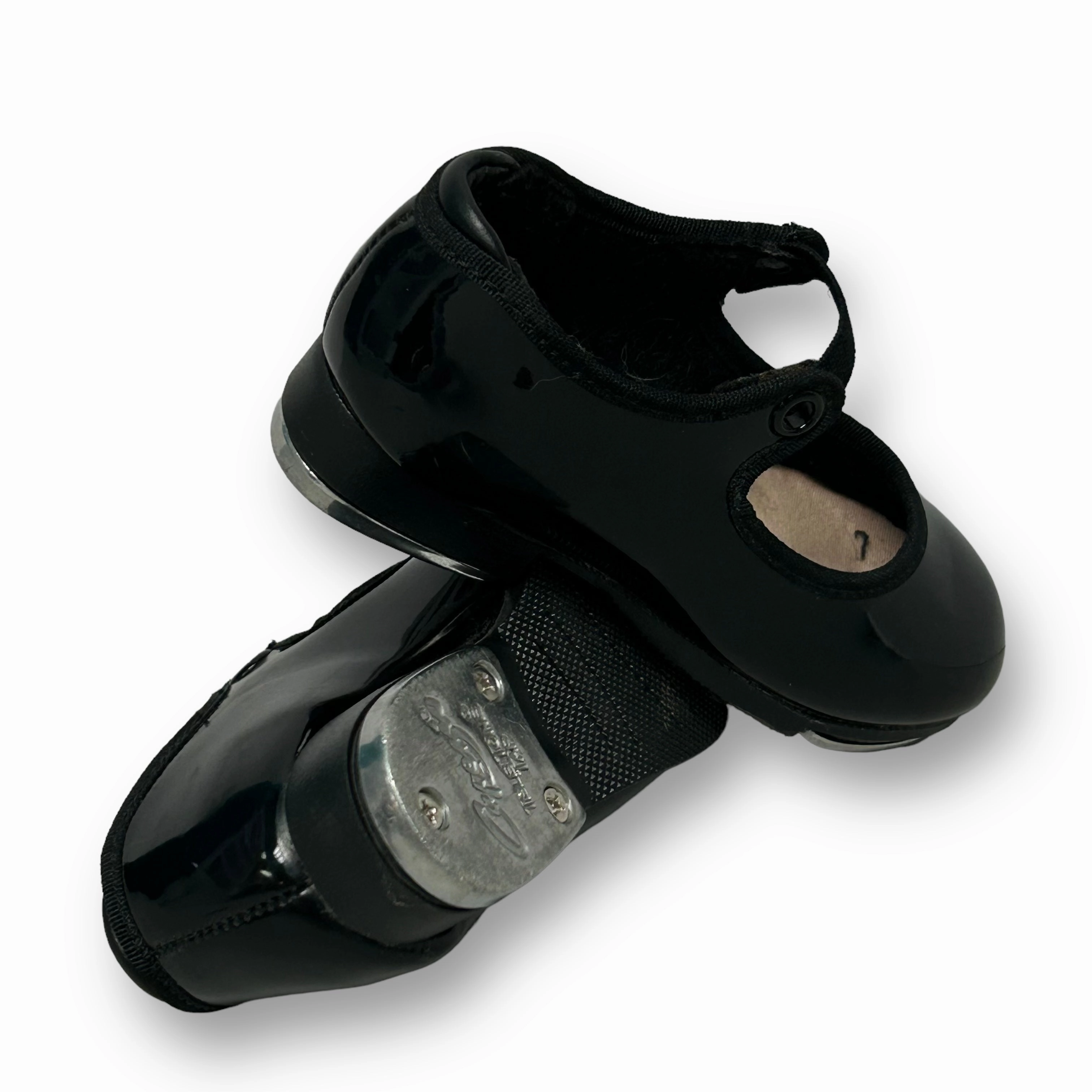 Supination Asics Shoes Capezio Tap Shoes Girls Size 6.5 Toddler Black Patent Leather with Elastic Strap