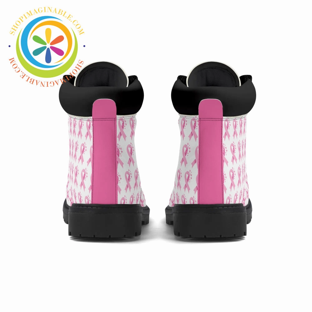 Pink Cancer Awareness Ladies Boots Best Slip On Safety Toe Work Boots