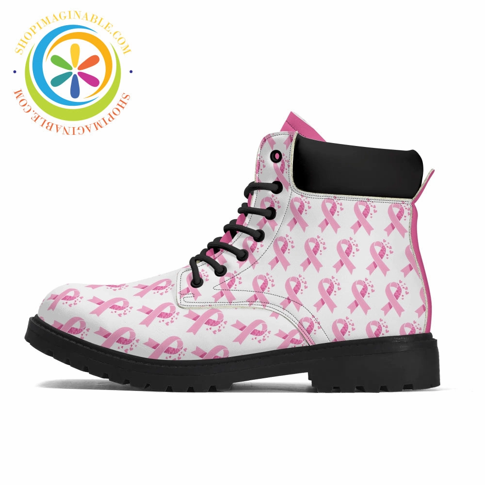 Pink Cancer Awareness Ladies Boots Roughneck Ledger Wellington Work Boots