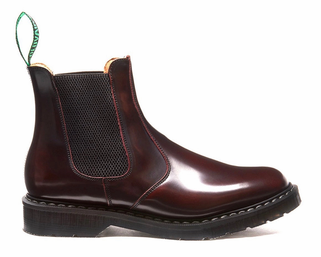 Adidas Kobe Shoes Solovair Burgundy Rub-Off Hi-Shine Dealer Elastic Sided Boot Made In England