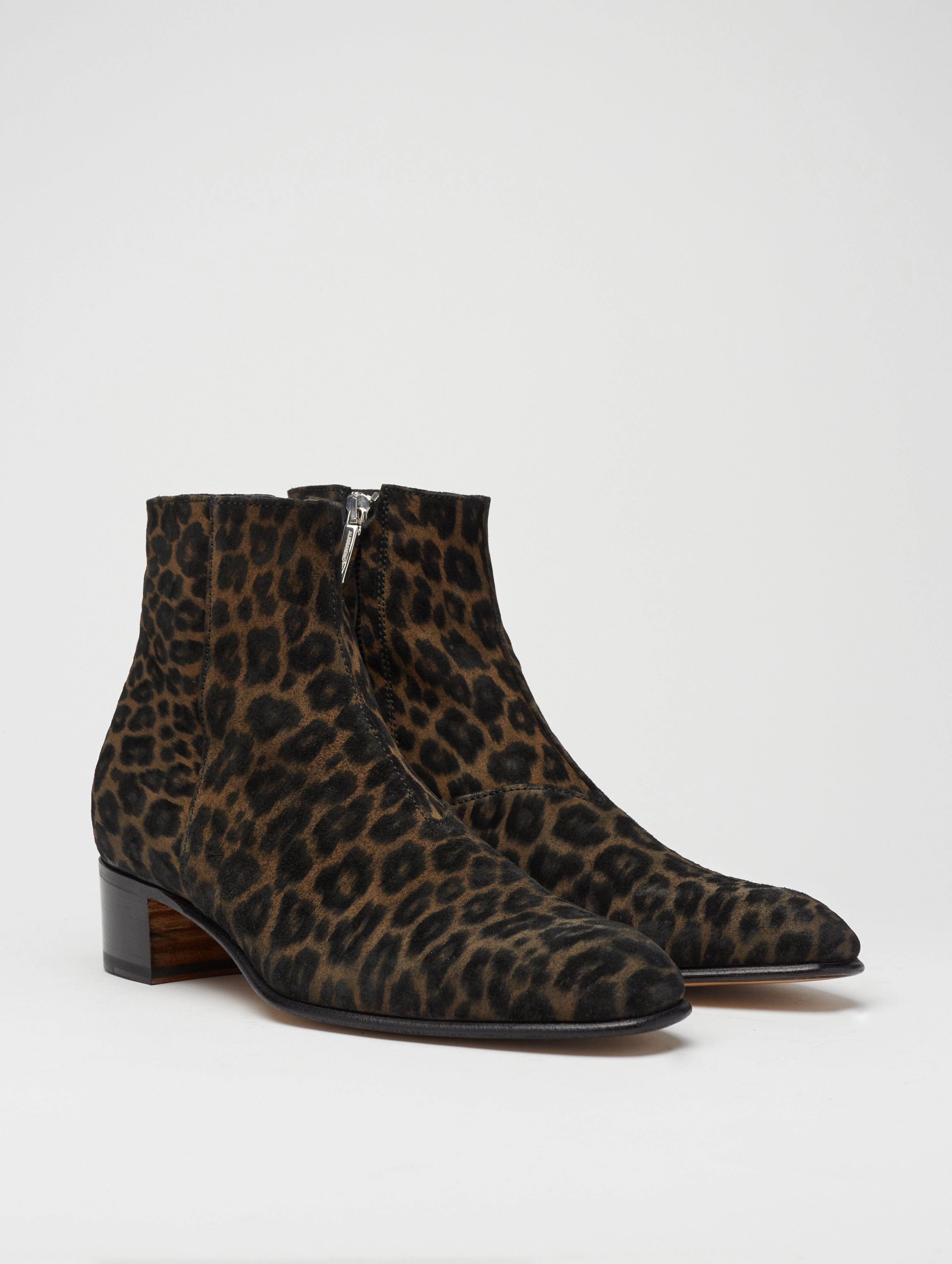 SONNY 40MM ANKLE BOOT IN LEOPARD SUEDE Lightweight Tactical Boots
