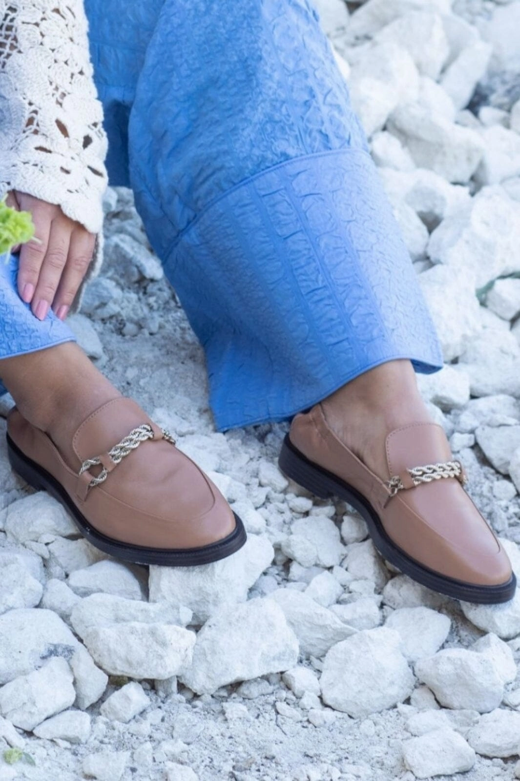 Copenhagen Shoes - Love And Walk - 0133 Cappuccino Python Skin Loafers