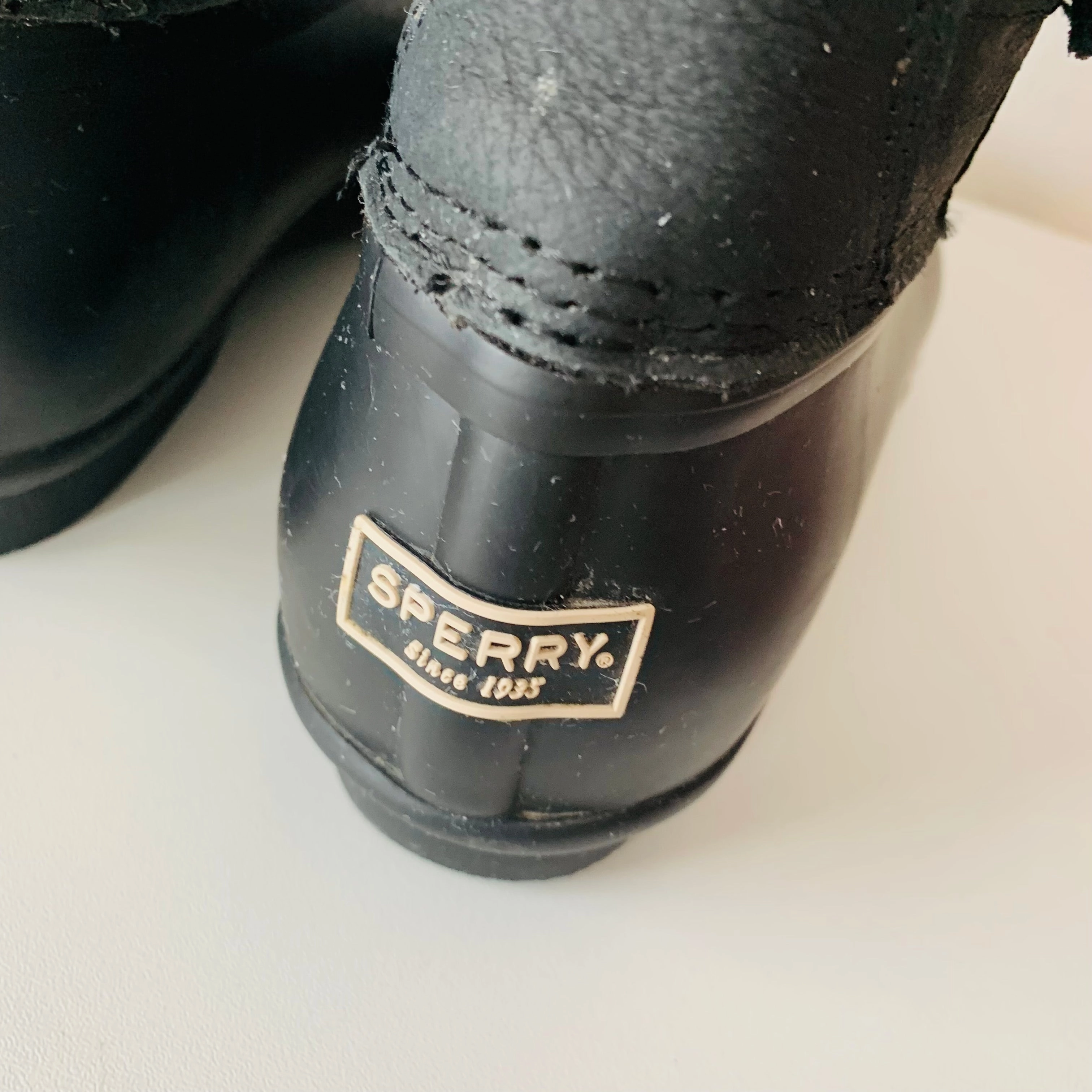 Adidas Mahomes Shoes Sperry Saltwater Quilted Tall Nylon Rubber Duck Black Womens Boots Size 9