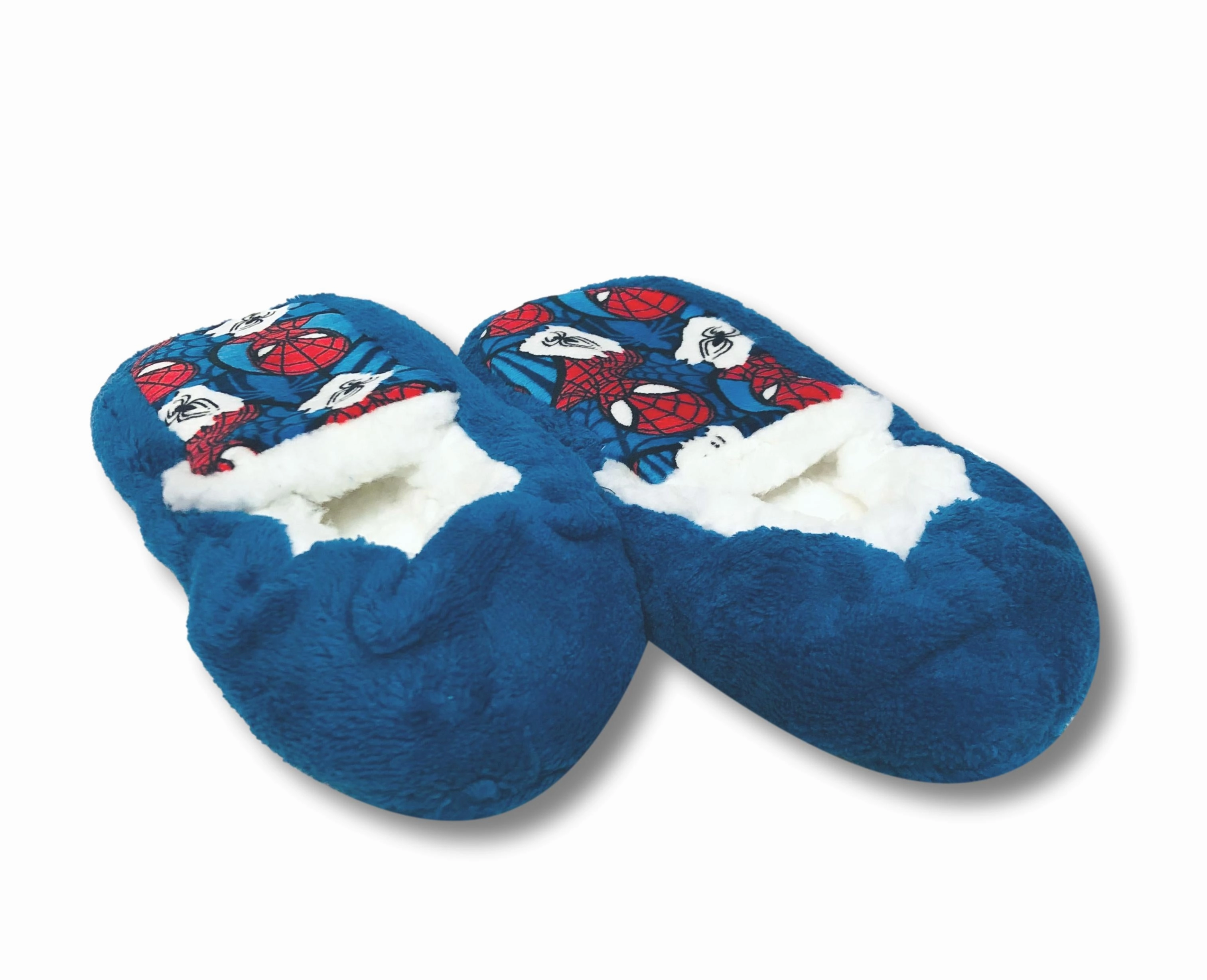 Plantar Slippers Spider-Man Boys Slippers Fuzzy Moccasin House Shoes for Kids