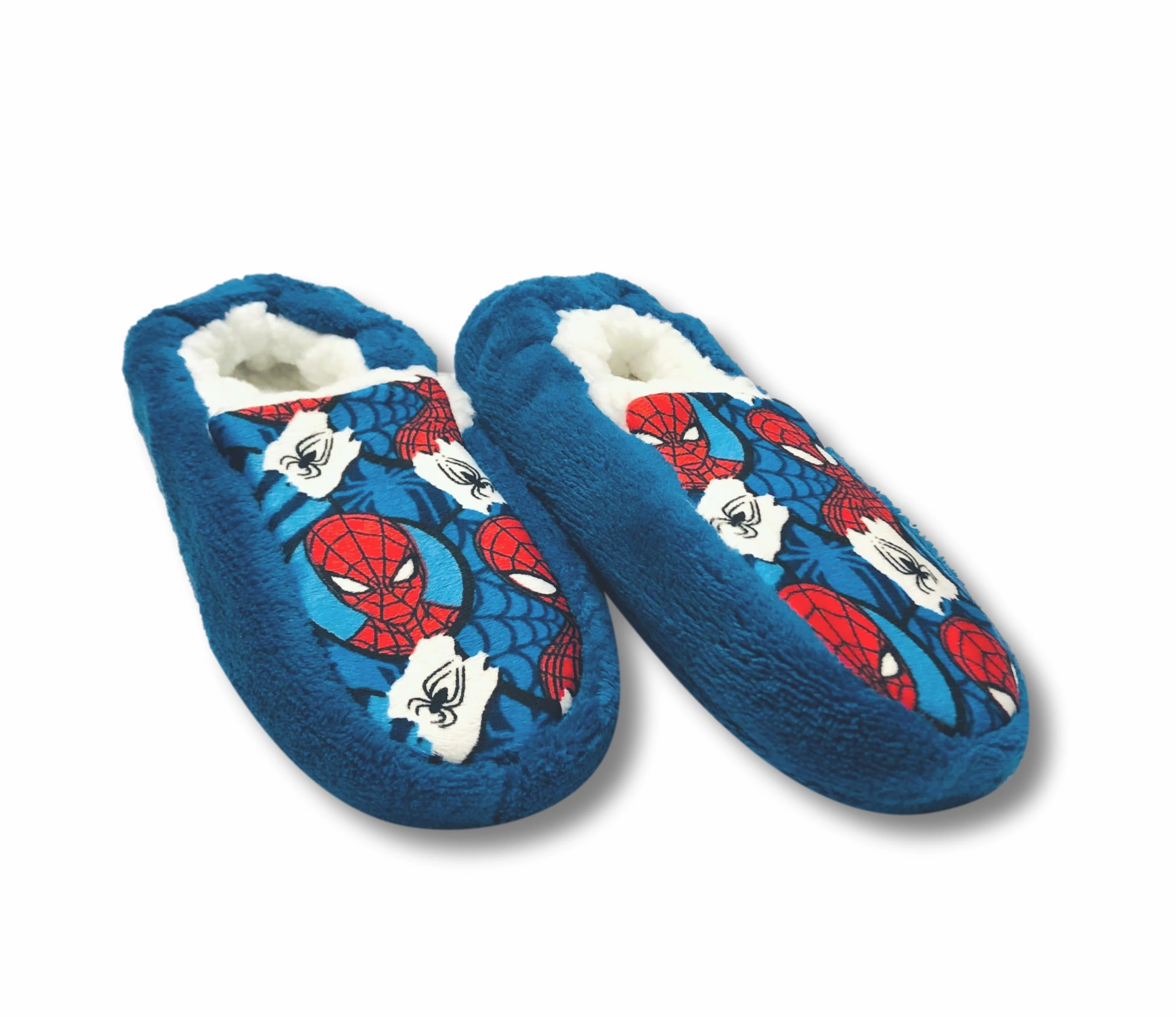 Spider-Man Boys Slippers Fuzzy Moccasin House Shoes for Kids Best Shower Slippers