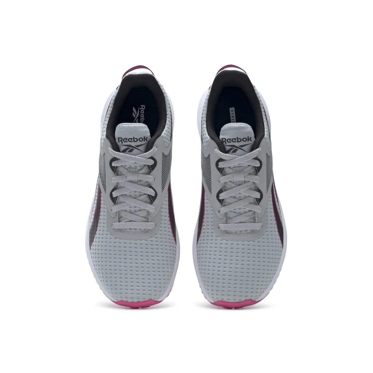 REEBOK GY3975 LITE PLUS 3 WMN'S (Medium) Grey/Black/Pink Mesh Running Shoes Ready For Action Outfit Boost