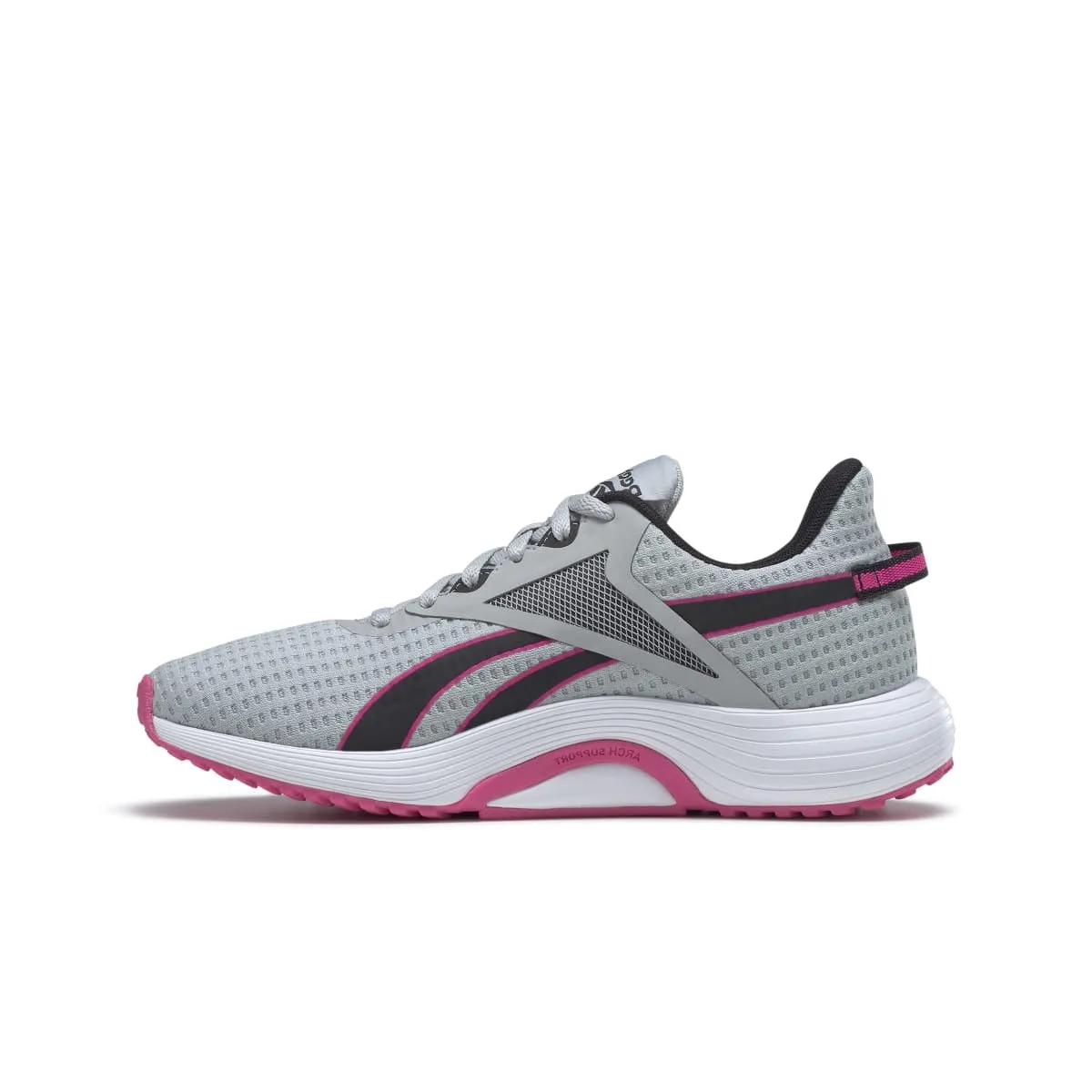 REEBOK GY3975 LITE PLUS 3 WMN'S (Medium) Grey/Black/Pink Mesh Running Shoes monochromatic shoes arid
