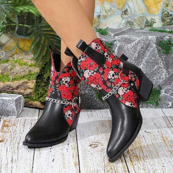 Adidas Adizero 3.0 Basketball Shoes Women's Flower Applique Colorblock Metallic Chain Western Cowboy Boots 83374676C