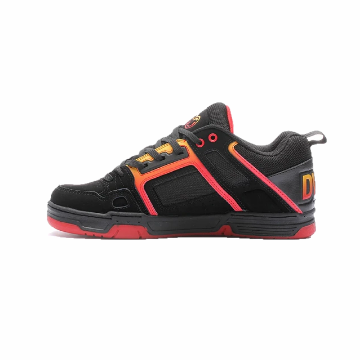 DVS F0000029999 COMANCHE MN'S (Medium) Black/Red/Yellow Leather & Nubuck Skate Shoes Ankle Guard