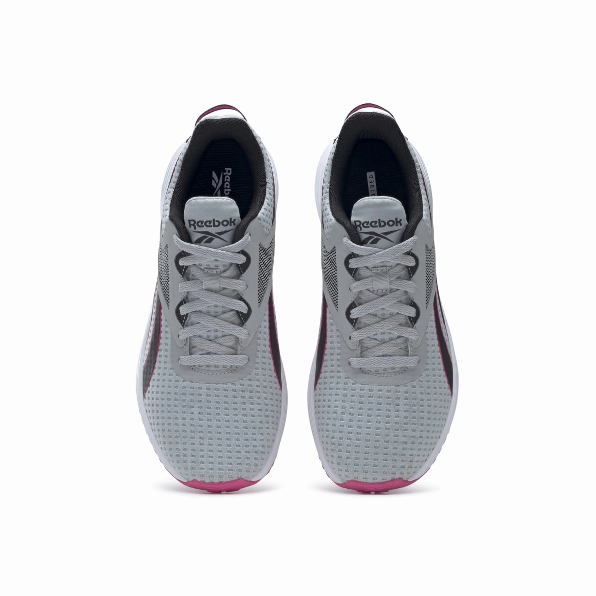 REEBOK GY3975 LITE PLUS 3 WMN'S (Medium) Grey/Black/Pink Mesh Running Shoes Ready For Action Outfit Boost