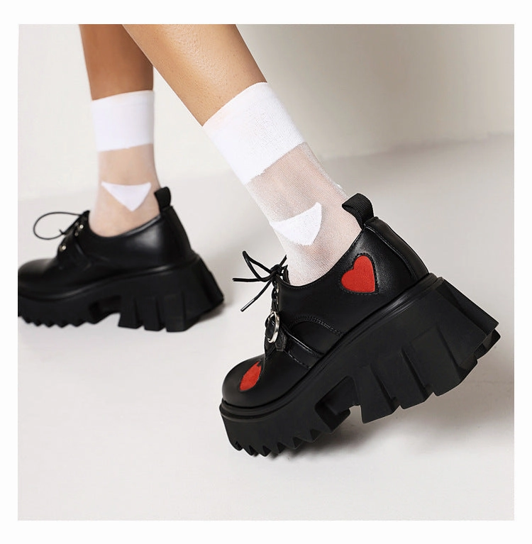 Vasque Sundowner Gtx Hiking Boots Spring And Autumn Retro Thick-Soled Women'S Shoes Single Shoes High-Heeled Patent Leather Lace Up Muffin Small Leather Shoes Women | Brodtica.com