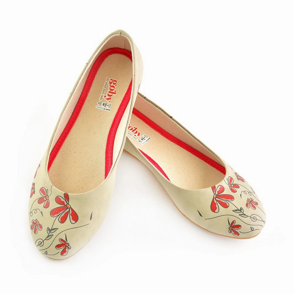 Linen Air Water Edge Flowers Ballerinas Shoes 2025