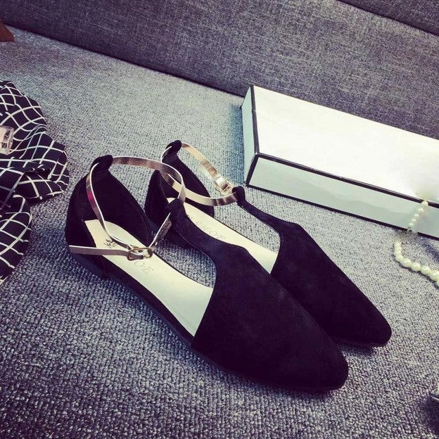 Flats Woman 2017 New Arrival Pointed toe Women Shoes High Quality Comfortable Flat Shoes Size 35-39 #5M Flat 1.0 Mountain Bike Shoes