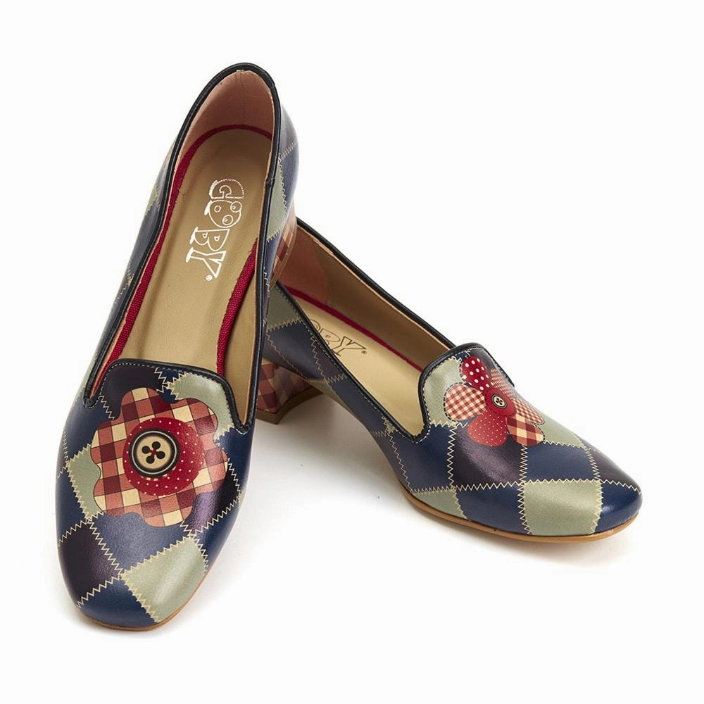 Square Career Heel Shoes DB111 Bone Aid Field Fast