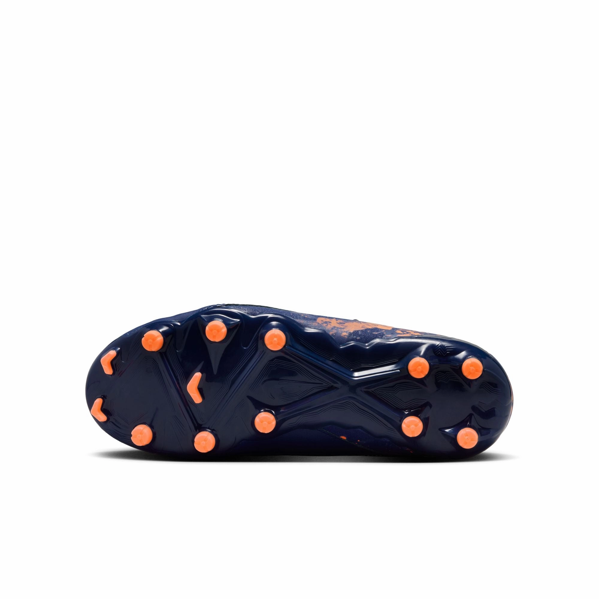 Nike Junior Phantom GX Academy FG/MG Firm Ground Soccer Cleats- Blue Void/Chrome Soccer Cleats With Spikes