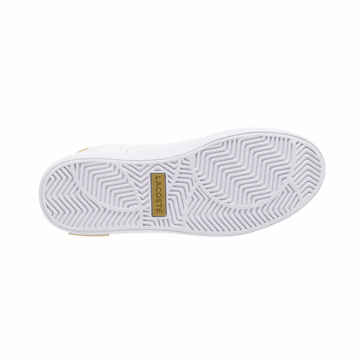 LACOSTE 7-45SFA0034216 POWERCOURT 2.0 WMN'S (Medium) White/Gold Leather & Synthetic Lifestyle Shoes Skill Step leisure time