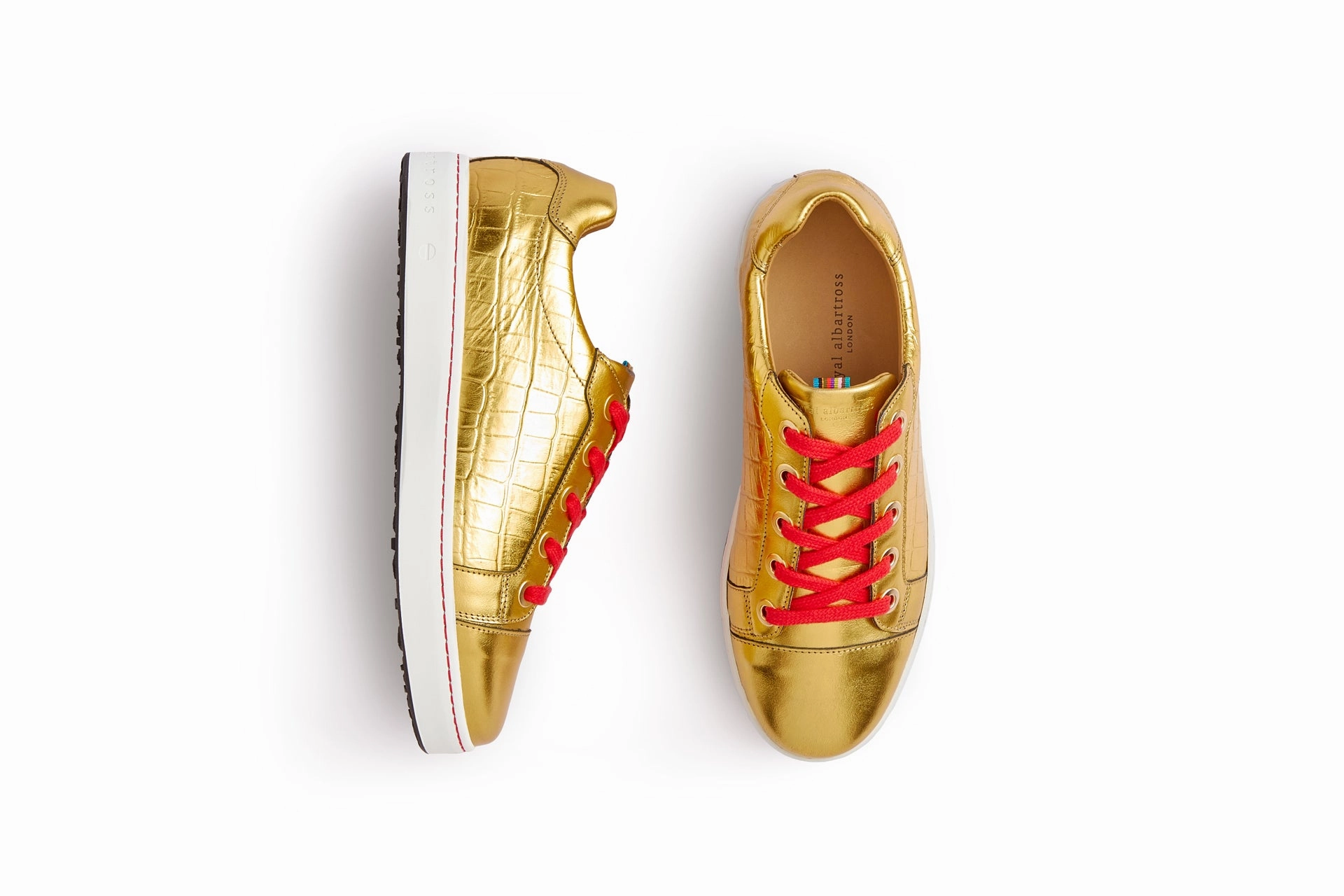 Buckingham | Gold Croc Resort Style Quick Slip-On Sandals