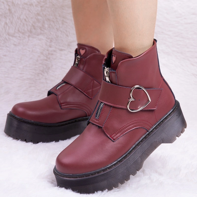 Adidas Harden Vol. 5 Basketball Shoes Women Heart Button Buckle Strip Ankle Martin Boots