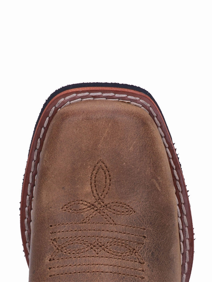 Dan Post DPC2940 DPC3940 Kids Rascal Square Toe Boot Brown - B - Portland Leather Boots