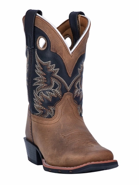 Dan Post DPC2940 DPC3940 Kids Rascal Square Toe Boot Brown - B - Chippewa Boots Engineer Boots