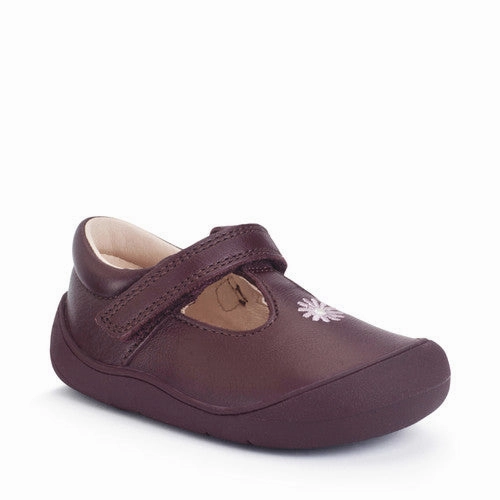 Best Volleyball Asics Shoes Start-Rite: Floret - Burgundy Leather Daisy