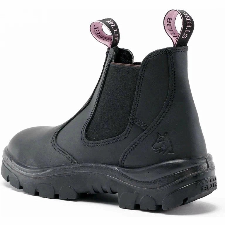 Steel Blue Women's Hobart 6" Soft Toe WP Chelsea Work Boot -Black- 810891 Origin NULL