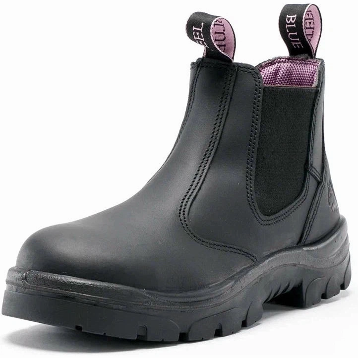 Landscape Work Boots Steel Blue Women's Hobart 6" Soft Toe WP Chelsea Work Boot -Black- 810891