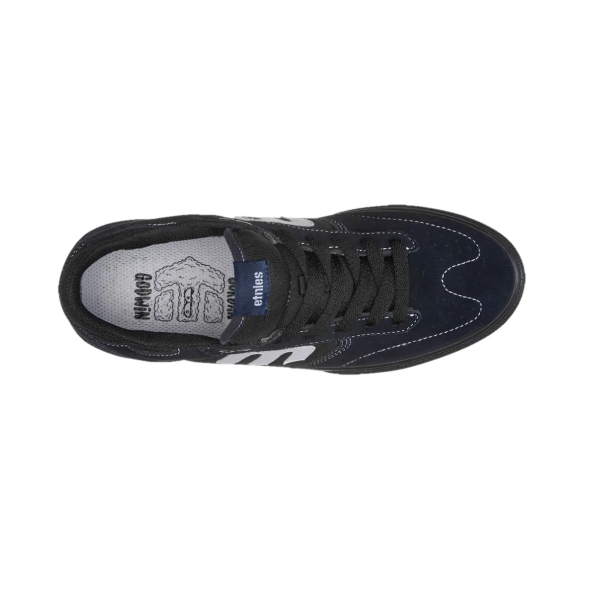 ETNIES 4101000543 448  WINDROW VULC MN'S (Medium) Blue/Black/White Suede & Canvas Skate Shoes Reinforced toe