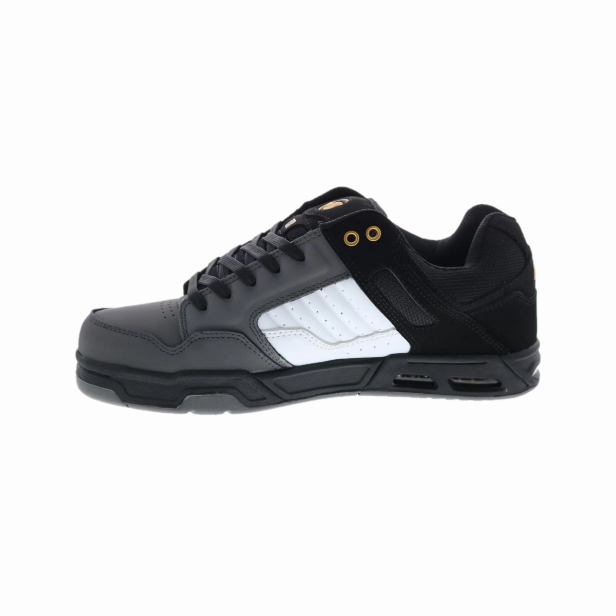 Quick Ride Fit Skate Comfort DVS F0000056984 ENDURO HEIR MN'S (Medium) Black/White/Charcoal Leather & Nubuck Skate Shoes