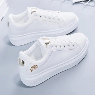 Good Running Shoes Ladies White Platform Trainer Casual Shoes