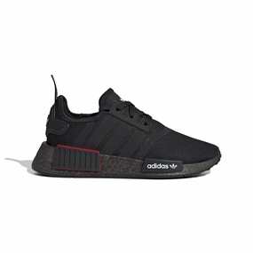 ADIDAS GY4278 NMD_R1 JR'S (Medium) Black/Black/Grey Mesh Running Shoes Art Fair Morning Stride