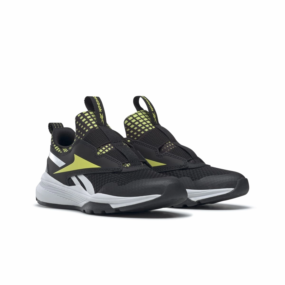 Lunch Pace REEBOK GW1238 XT SPRINTER SLIP-ON YHT'S (Medium) Black/Yellow/White Textile & Leather Running Shoes