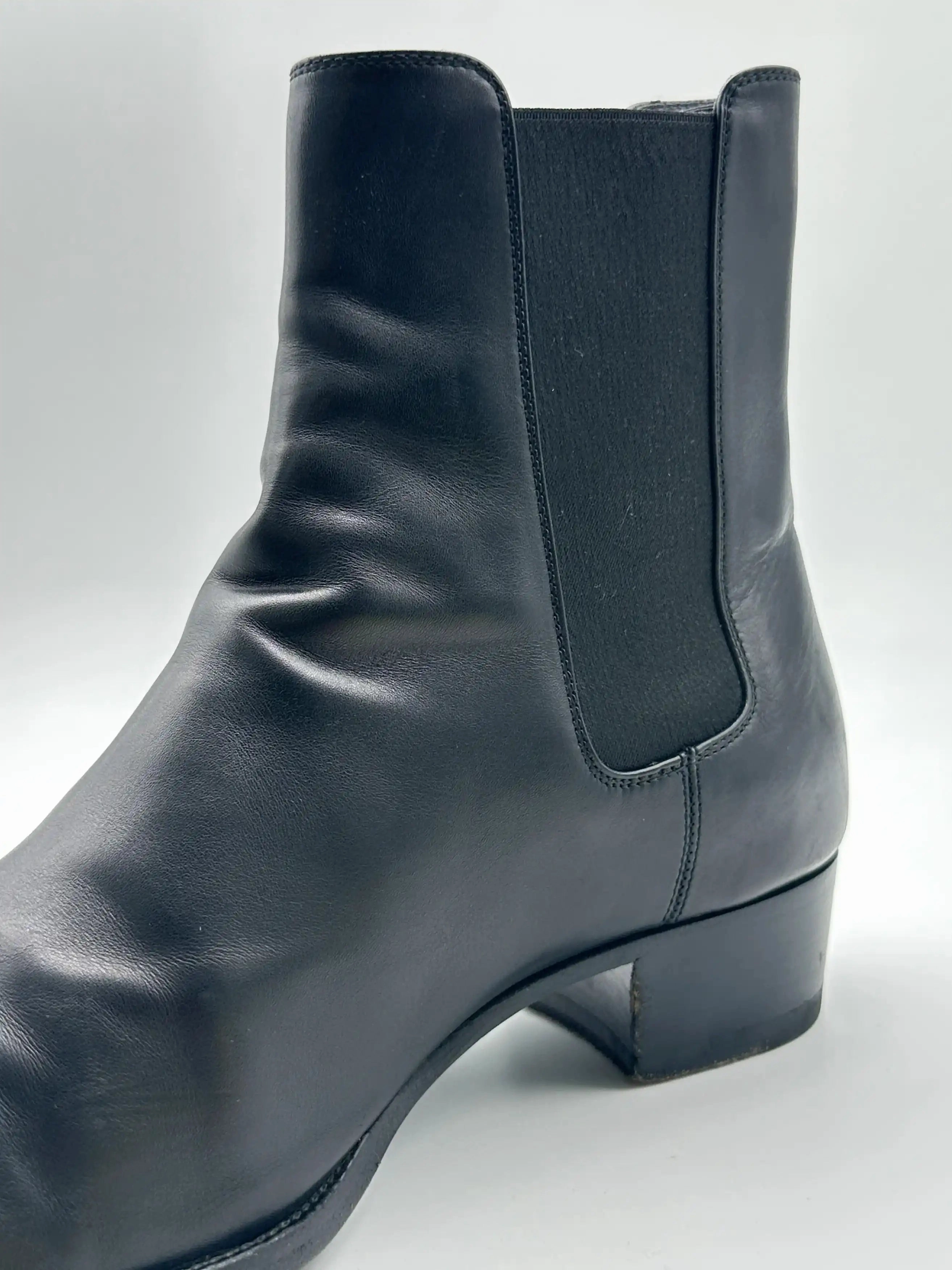 Leather Dress Boots Over The Knee Stivale Chelsea In Pelle