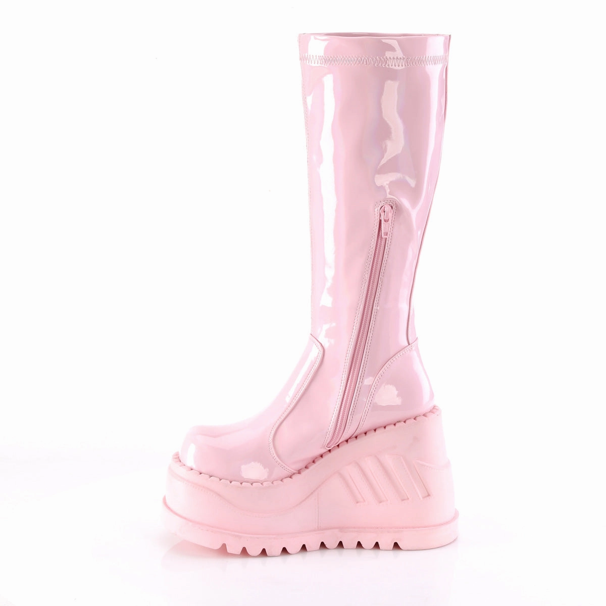 Adidas Titan Shoes STOMP-200 DemoniaCult Baby Pink Hologram Sexy Women's Mid-Calf & Knee High Boots (Alternative Footwear)