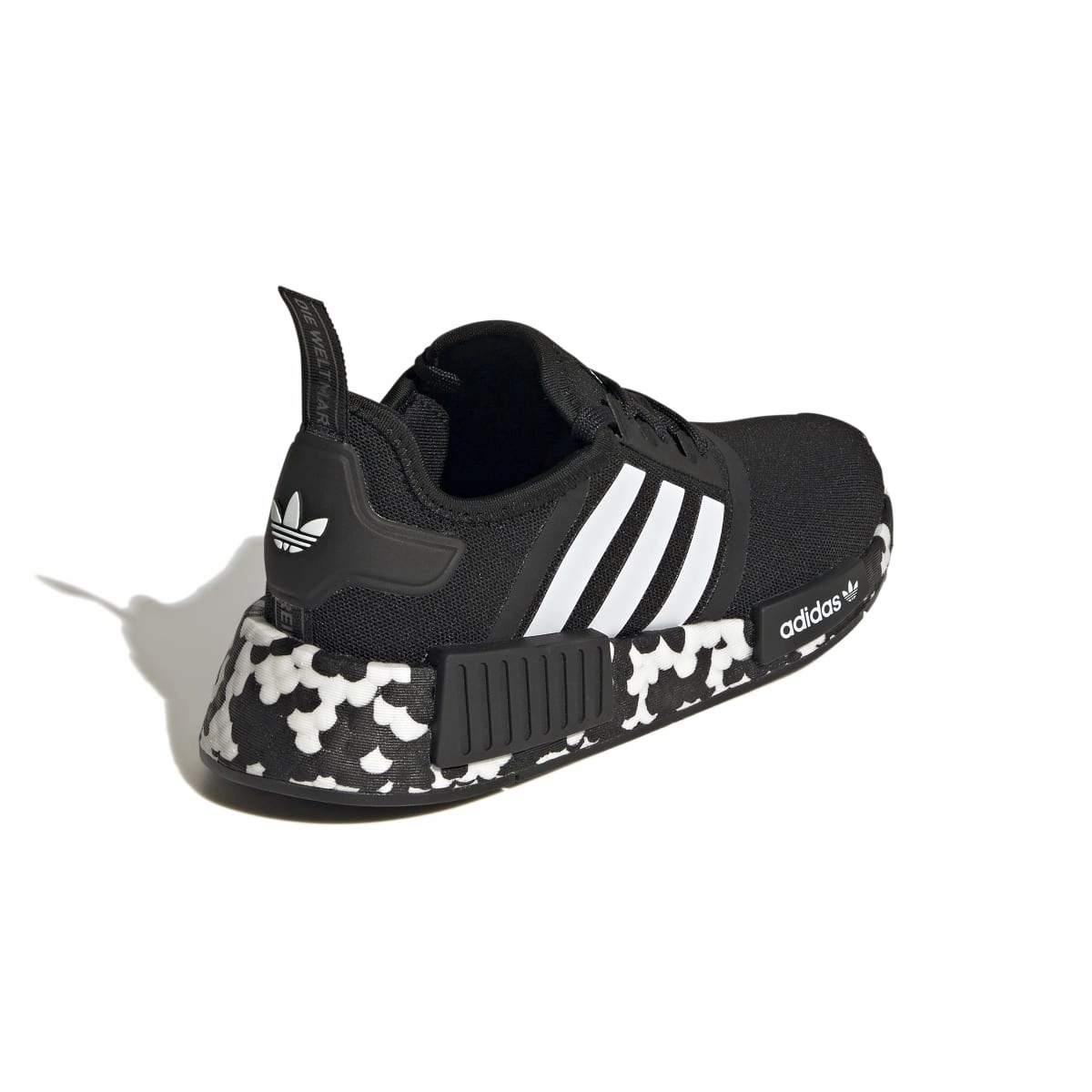 Moist Guard ADIDAS GW9594 NMD_R1 JR'S (Medium) Black/Black/White Textile Running Shoes