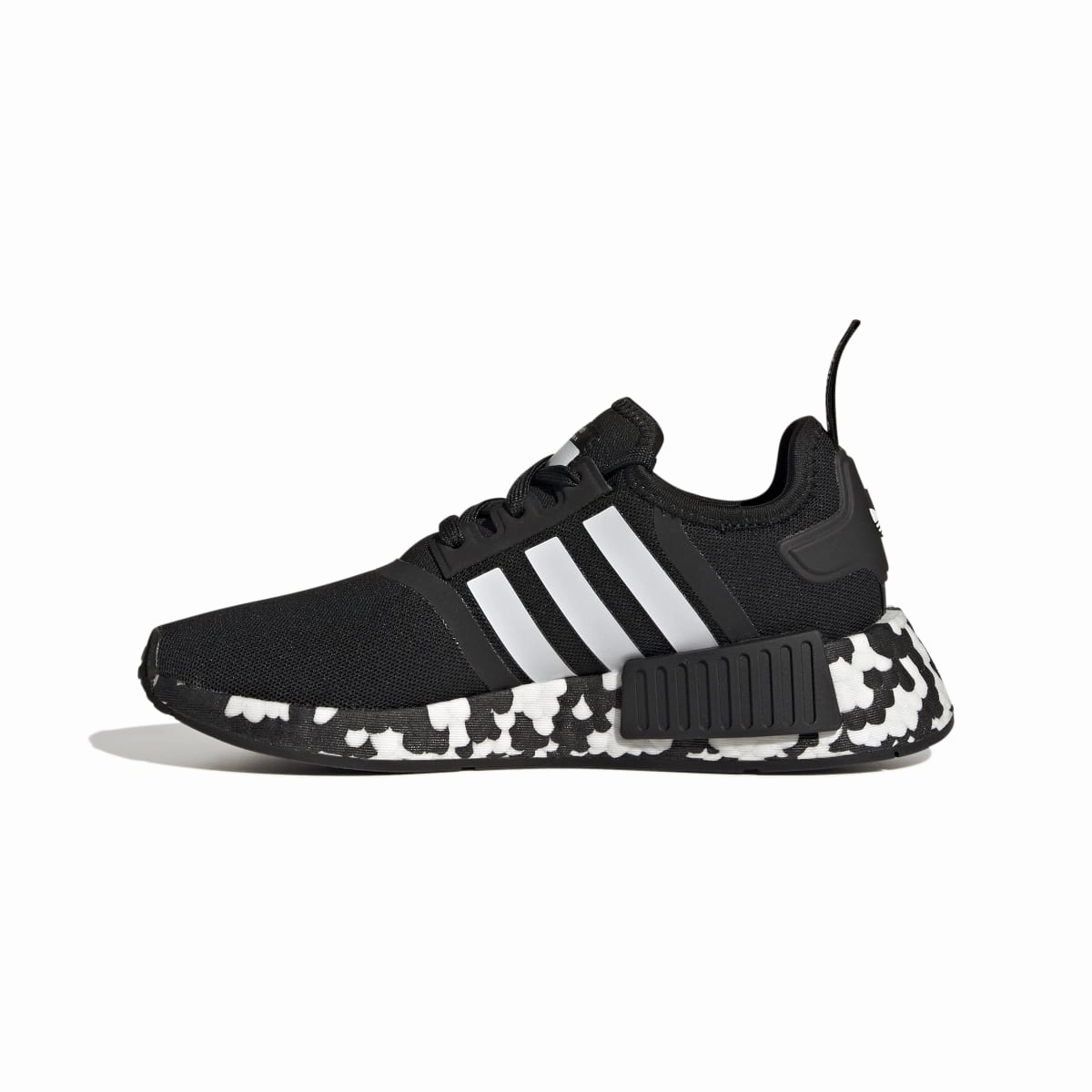 Adjustable ADIDAS GW9594 NMD_R1 JR'S (Medium) Black/Black/White Textile Running Shoes