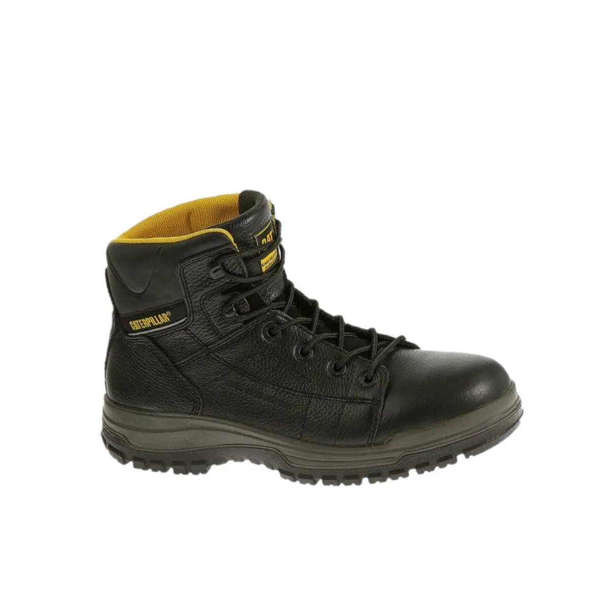 CATERPILLAR P90002 DIMEN HI ST MN'S (Medium) Black Leather Work Boots work commute