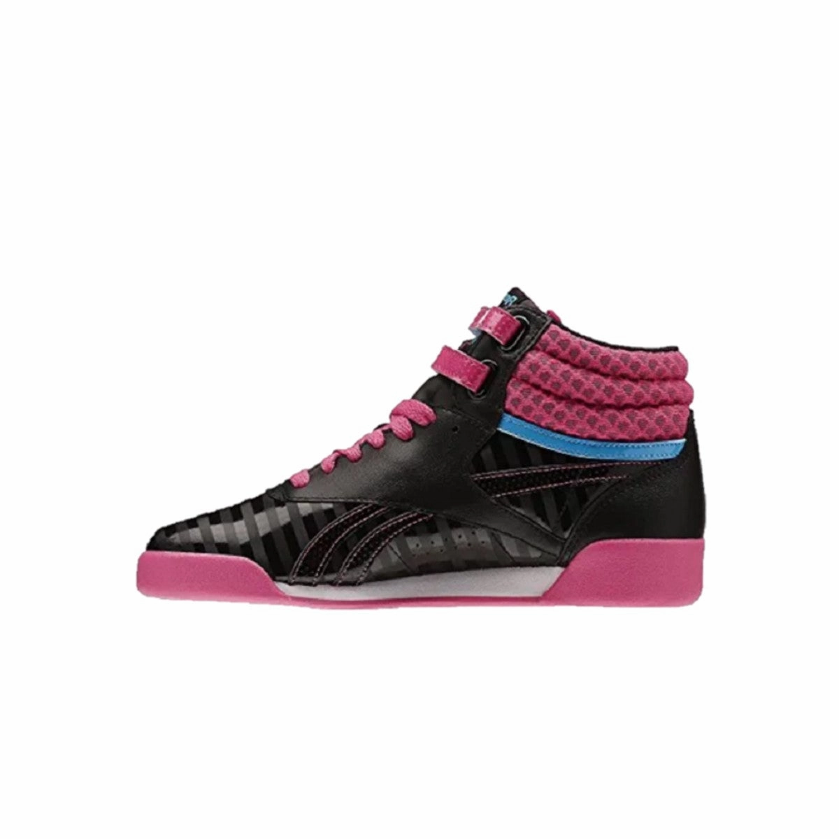 Formal kids' shoes REEBOK V63066 F/S HI JR'S (Medium) Black/Pink Leather Lifestyle Boots