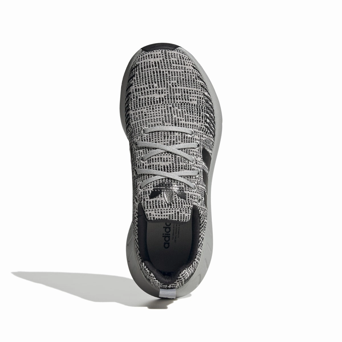 Concert Mood Slip Safe ADIDAS GZ1555 SWIFT RUN 22 JR'S (Medium) Grey/Black/Grey Mesh Running Shoes