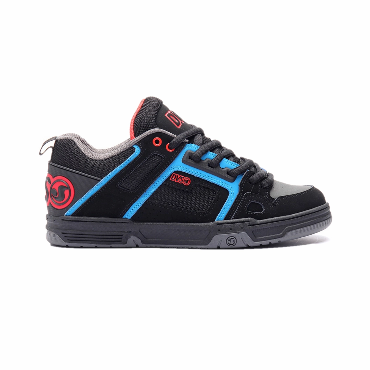 DVS F0000029702 COMANCHE MN'S (Medium) Black/Blue/Red Leather & Nubuck Skate Shoes Campus Hike Youth Style