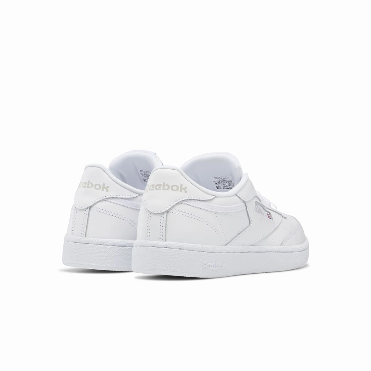 Tide Jog REEBOK BS6168 CLUB C JR'S (Medium) White/Sheer Grey-Int Leather Lifestyle Shoes